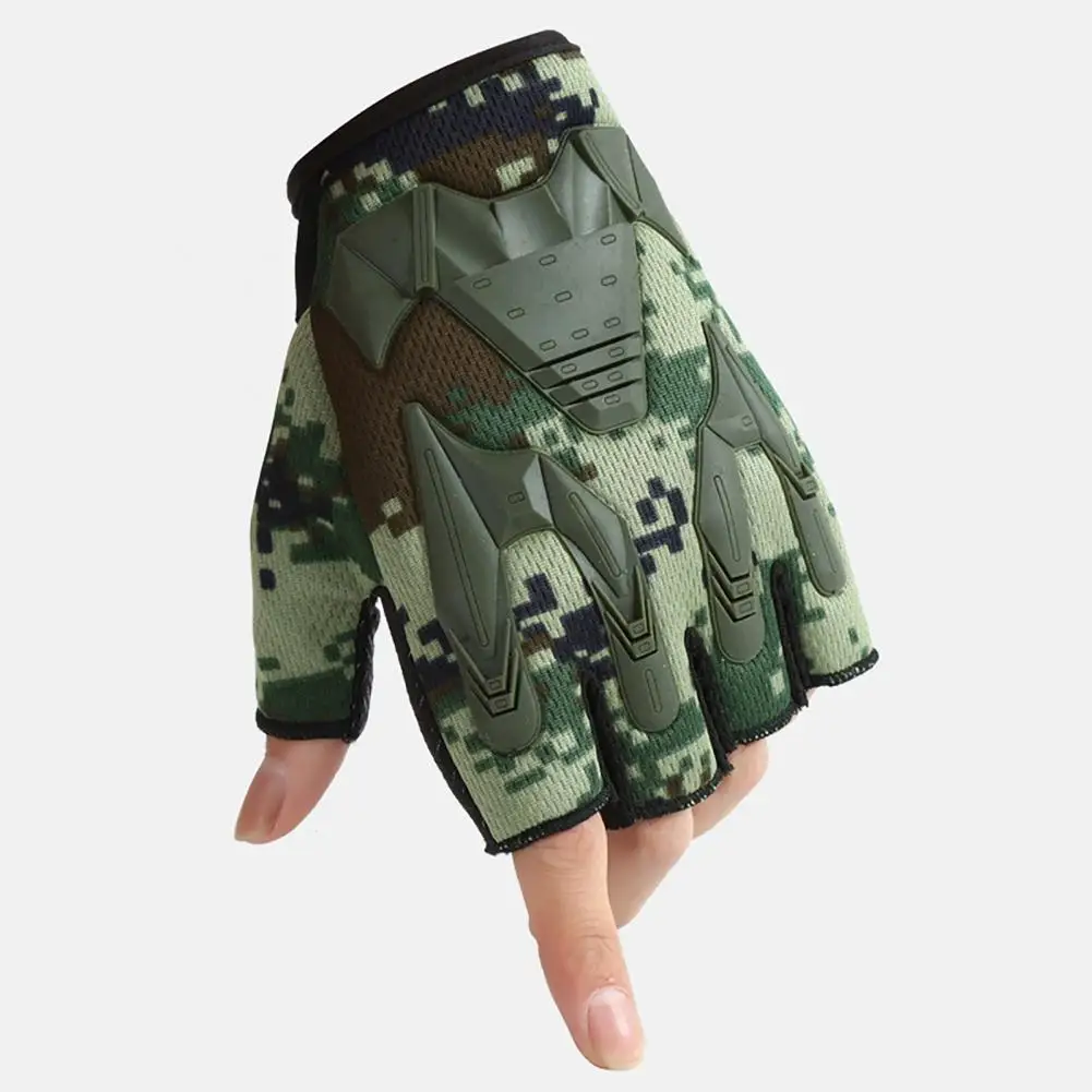 

1 Pair Training Gloves High-quality Shooting Hunting Fingerless Training Mitten Safe All Season Tactical Gloves