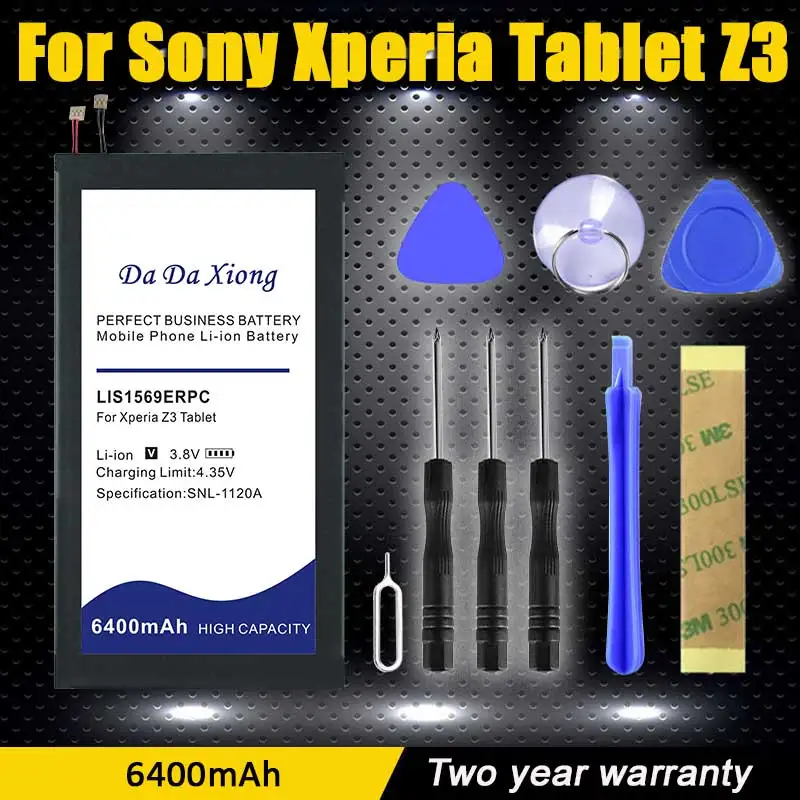 

100% Original New 6400mAh LIS1569ERPC Battery for Sony Xperia Tablet Z3 Compact SGP611 SGP612 SGP621 Send Accompanying Tool