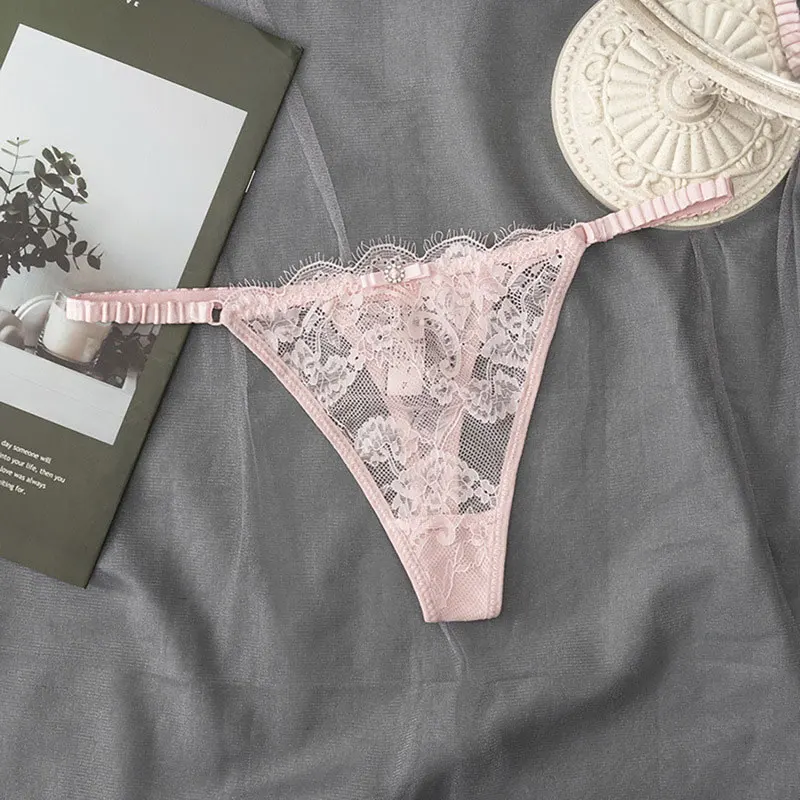 Прозрачные кружевные стринги мягкое и соблазнительное женское нижнее белье с