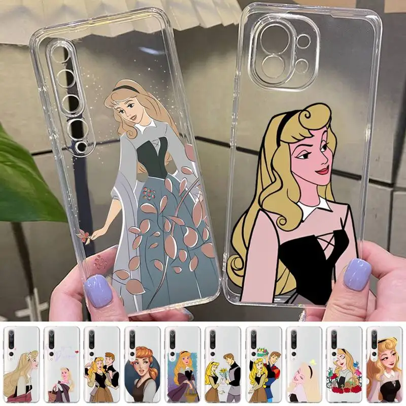 

Disney Sleeping Beauty Aurora Princess Phone Case for Samsung A51 A52 A71 A12 for Redmi 7 9 9A for Huawei Honor8X 10i Clear Case