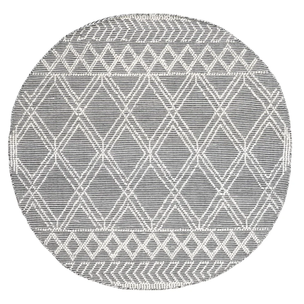 

nuLOOM Natti Contemporary Trellis Wool Area Rug, 6', Grey