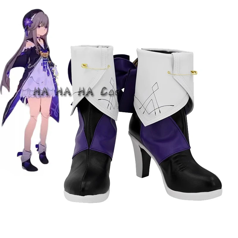 

Обувь для косплея игры Honkai:Star Rail Herta, ботинки для женщин и мужчин, ботинки на высоком каблуке, Хэллоуин, искусственная кожа, реквизит для девочек и мальчиков