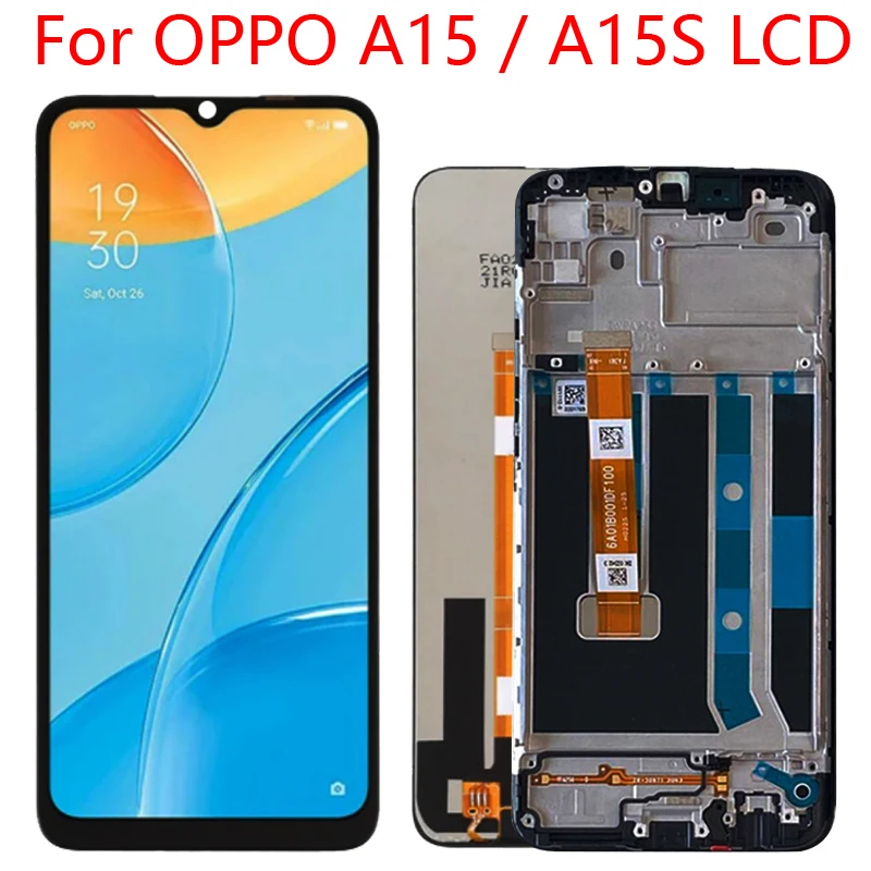 Для Oppo A15S CPH2179 ЖК-экран + сенсорная панель экран дигитайзер с рамкой для OPPO A15 CPH2185 ЖК-дисплей