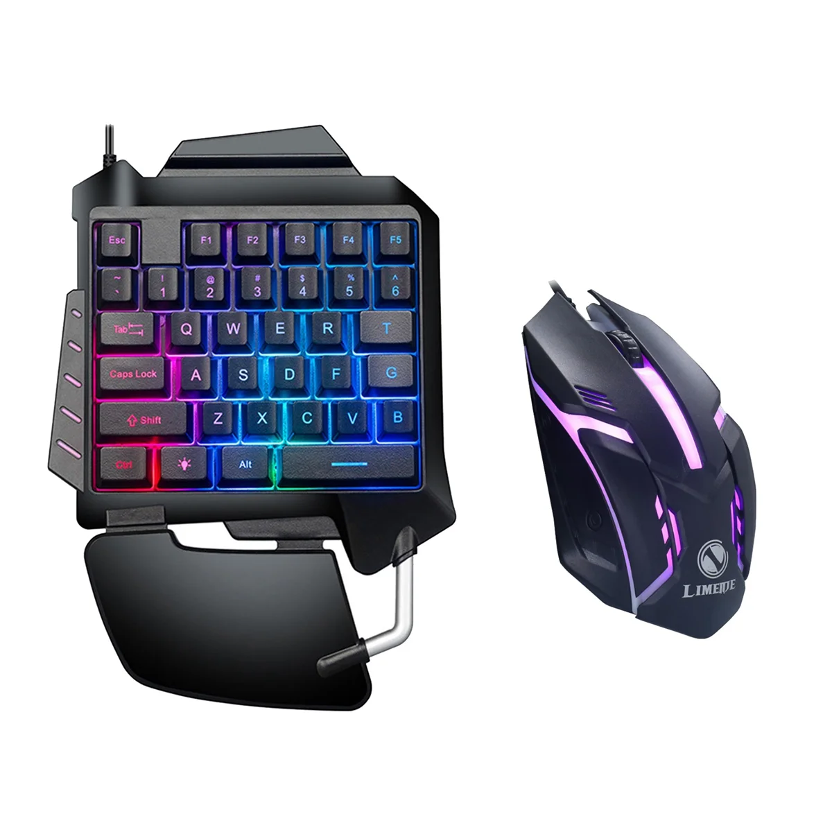 LIMEIDE клавиатура для одной руки, игровая мышь + игровая клавиатура, 35 клавиш, быстрая левая мини-клавиатура для PUBG, набор для мобильных игр