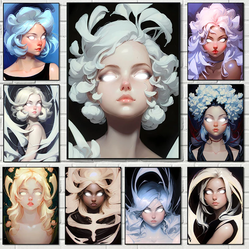 Милый ангел девушка с греческой богиней Фэнтези мифология аниме постер холст