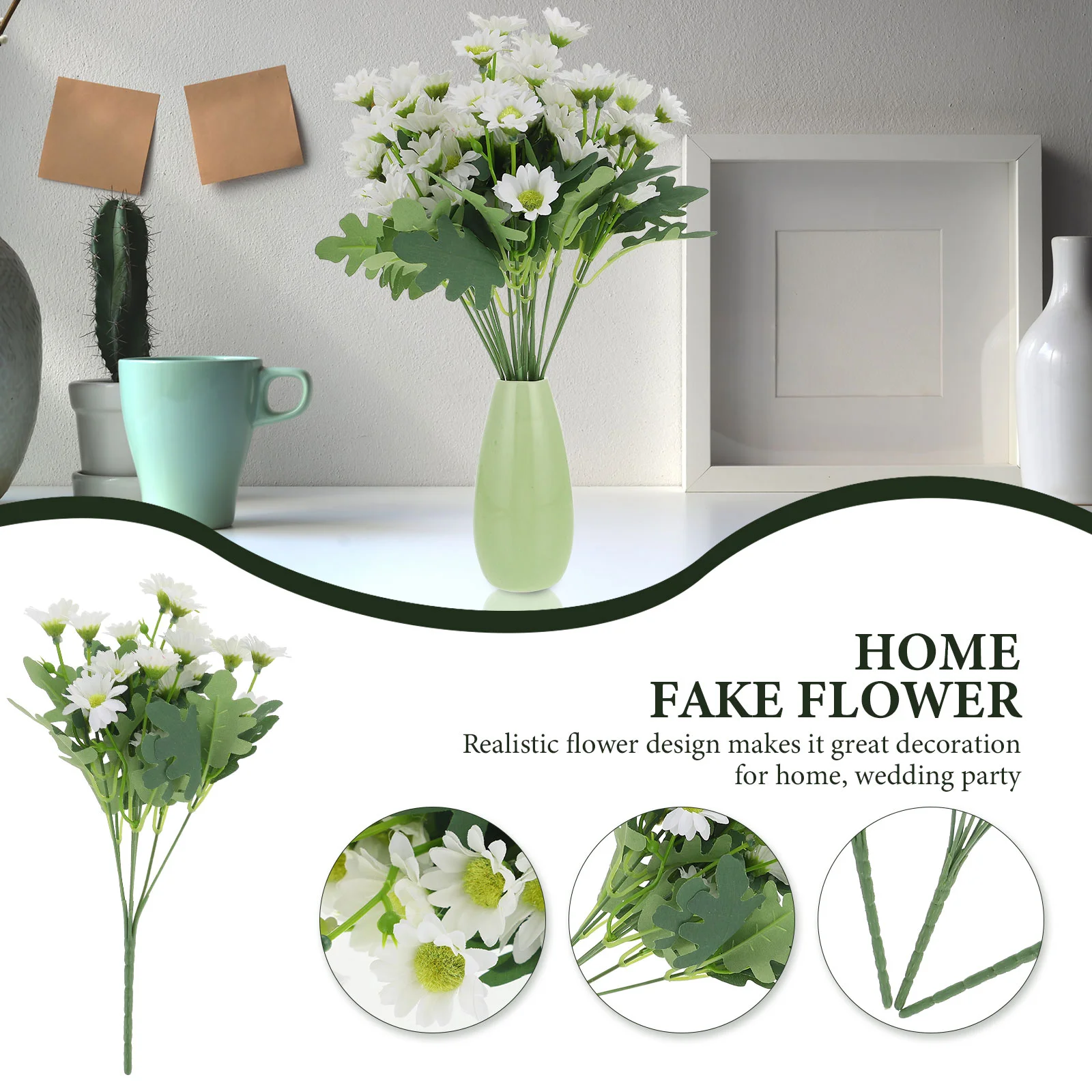 3 шт. бытовой декор из искусственной ромашки свадебные букеты украшения шелковой