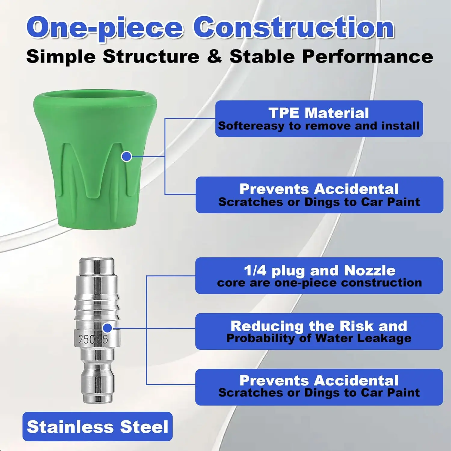 Насадка из нержавеющей стали для мойки высокого давления 1/4 дюйма