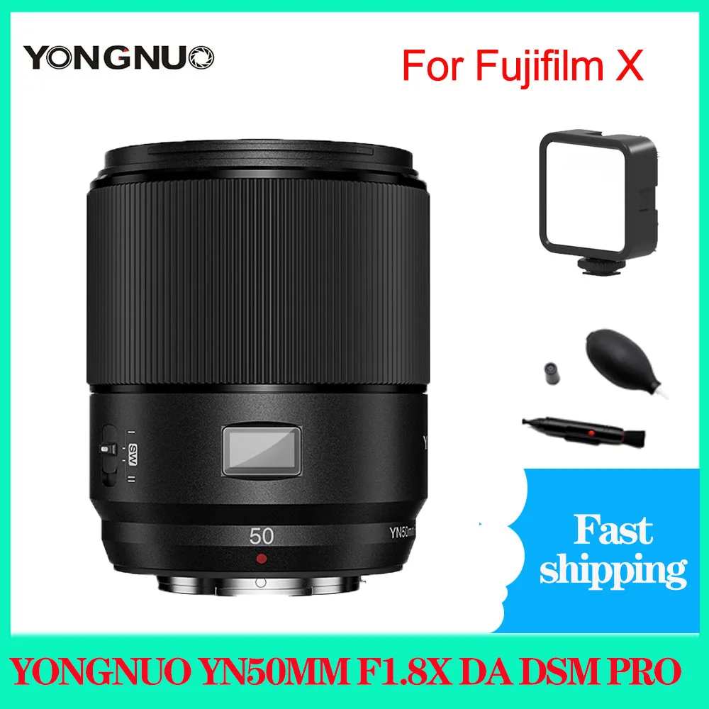 

YONGNUO YN50MM F1.8X DA DSM PRO Camera Lens For Fujifilm X Mount Auto Focus Large Aperture Lens with OLED Display for Fujifilm X