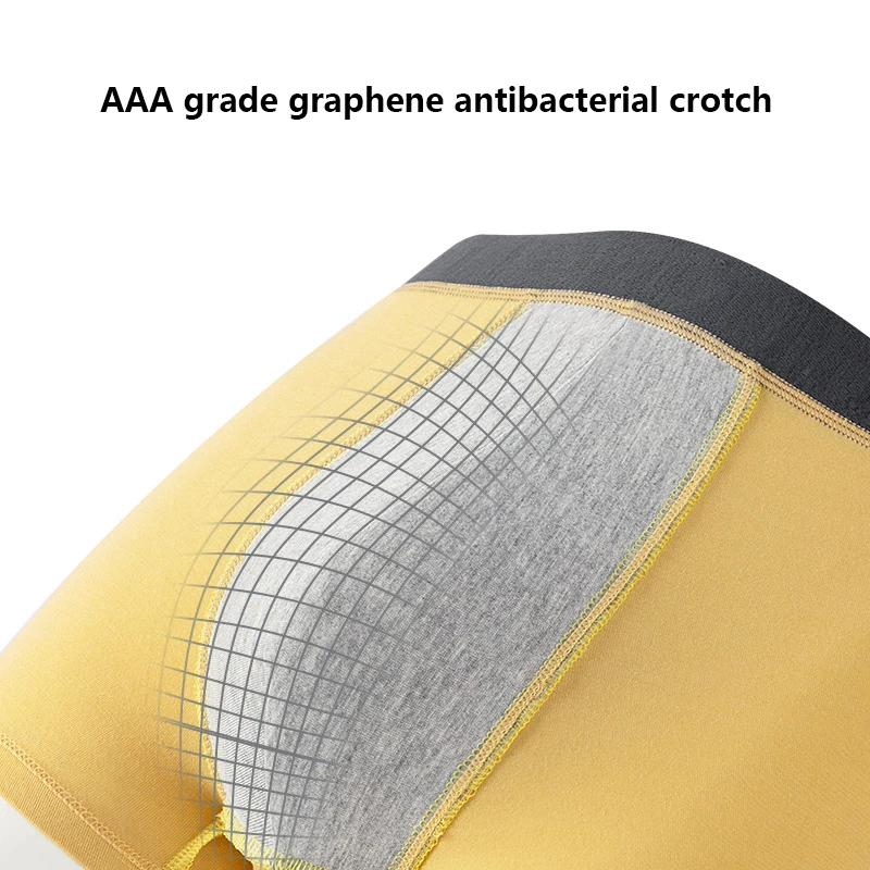 FK 4Pcs Underwear Men Boxer Shorts Ice Silk Antibacterial Boxershorts Male Panties Modal Men Underpants Lingeries Free Shipping