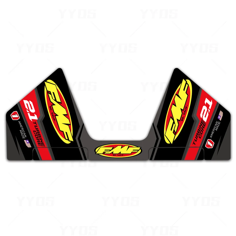 For FMF So Calif POWERCORE 2T 4T Motorcycle Decorative Accessories Racing Exhaust Pipe External Sticker Waterproof PVC Decals