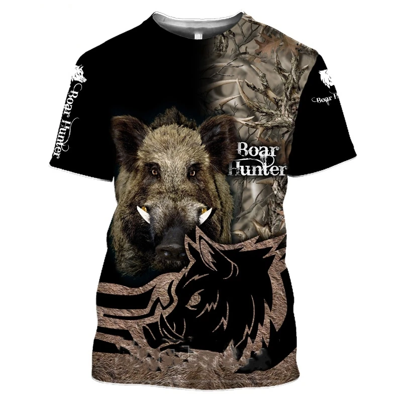 

Man's Wild Boar Tshirt Jungle Animal Mallard 3D Print Hunt Reed Camouflage T Shirt Guns Hide Deer Funny Women Streetwear 2022