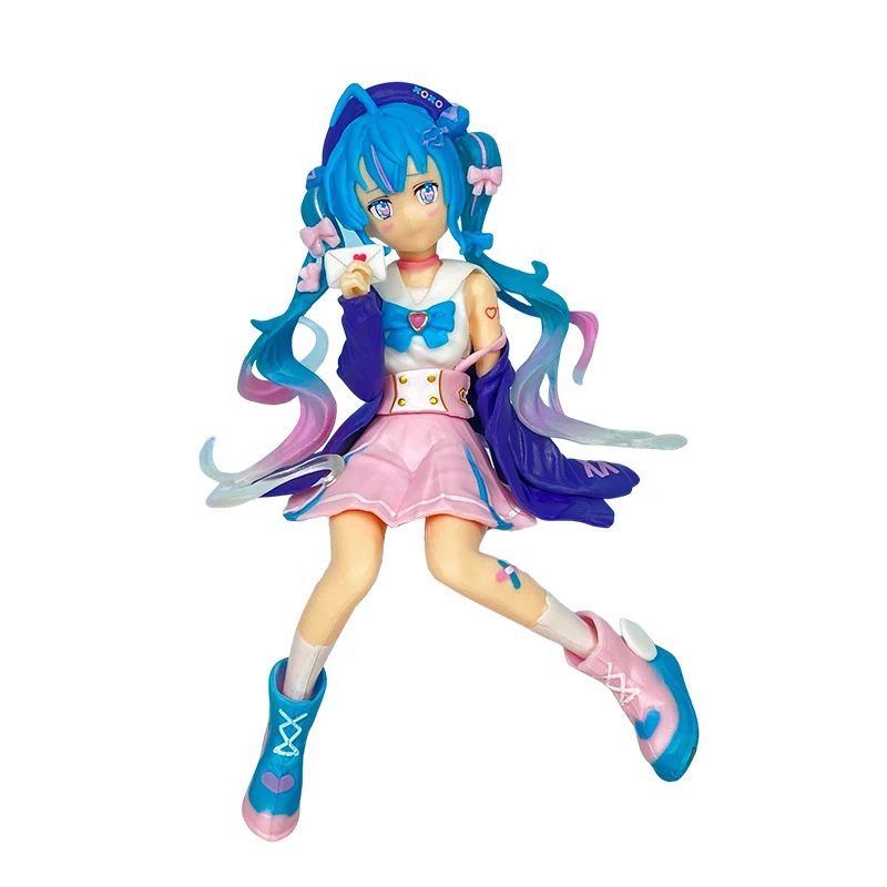 

14CM Virtual Idol Singer Hatsune Miku Anime Figure Two-Dimensional Element Beautiful Girl Action Figures Kawaii Model Doll Toy