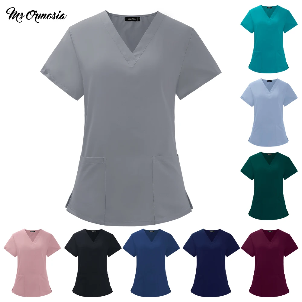 Футболка женская с V-образным вырезом и карманами дышащая | Тематическая одежда