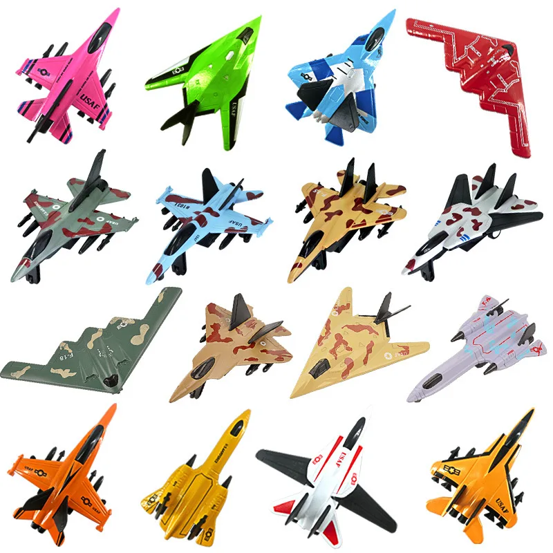 

12cm Mini Alloy Metal Airplane Model Plane Diecast Fighter Skipper Aircraft Metal Airplane Model Toy for Boy Christmas Gifts