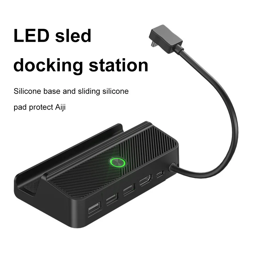 

Dock Station TV Base Video Converter Hub Holder USB2.0 Type-C LED Sled Docking Station Accessories for Steam Deck Console