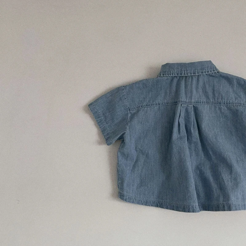 Комплект из футболки и простых шортов для маленьких мальчиков девочек модный