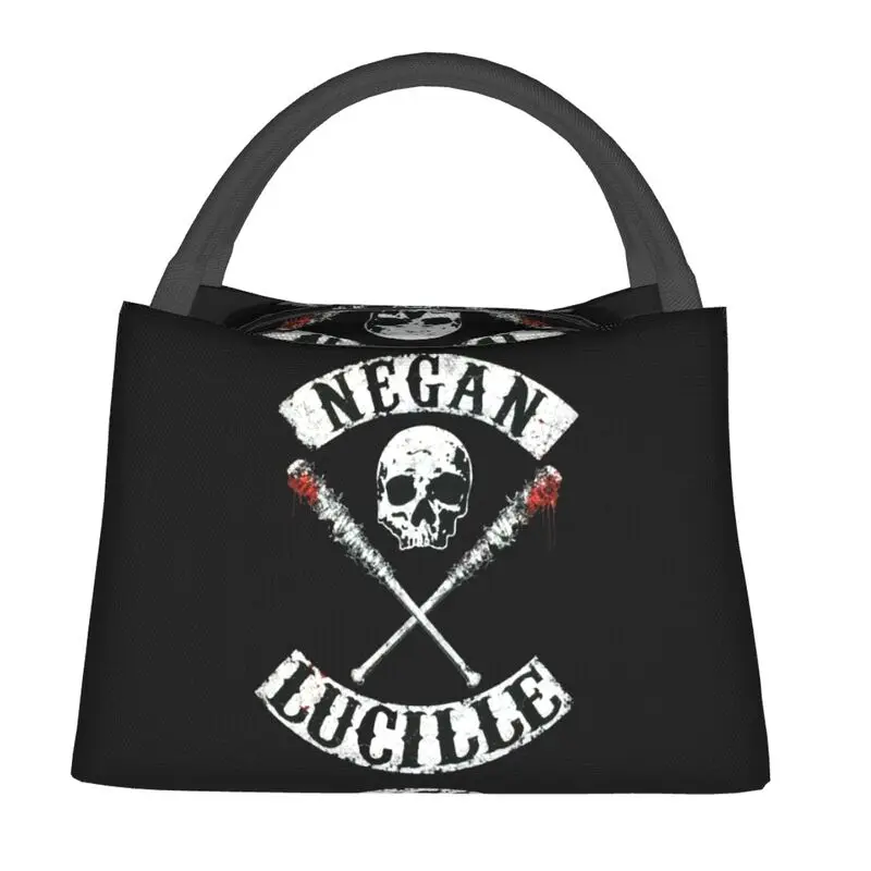 

The Walking Dead Skull Lunch Boxes for Horror Zombie TV Show Thermal Cooler Food Insulated Lunch Bag Travel Work Pinic Container