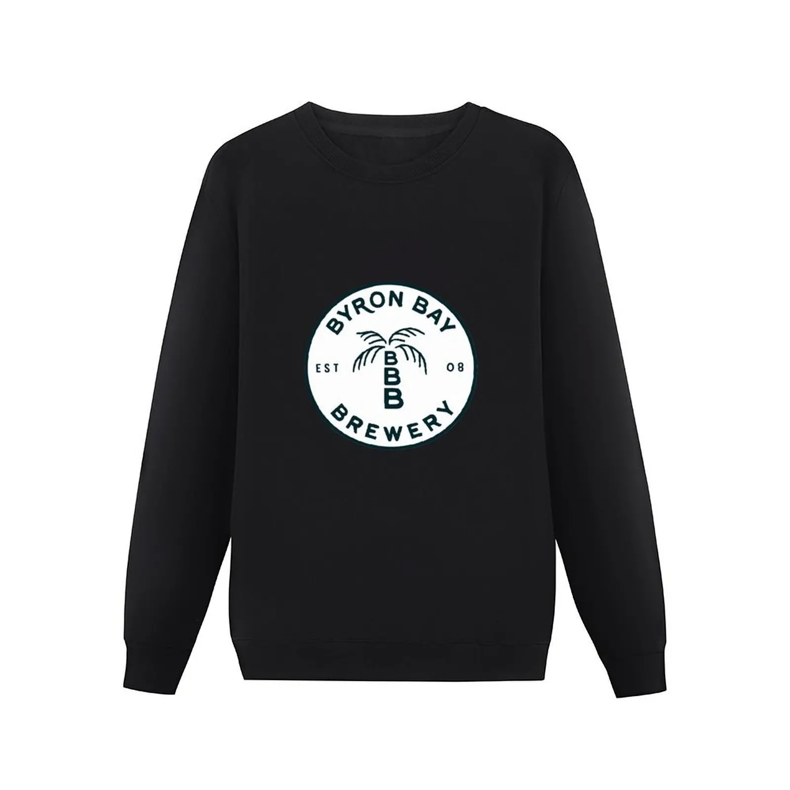 Пуловер с логотипом Byron Bay (белый) Толстовка капюшоном эстетичная одежда мужская