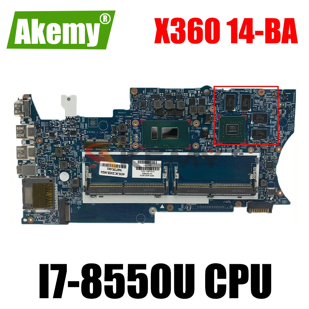 

Original For HP X360 14-BA 448.OBZ09.0011 I7-8550 CPU SR3LC Standalone motherboard 939382-001 940MX