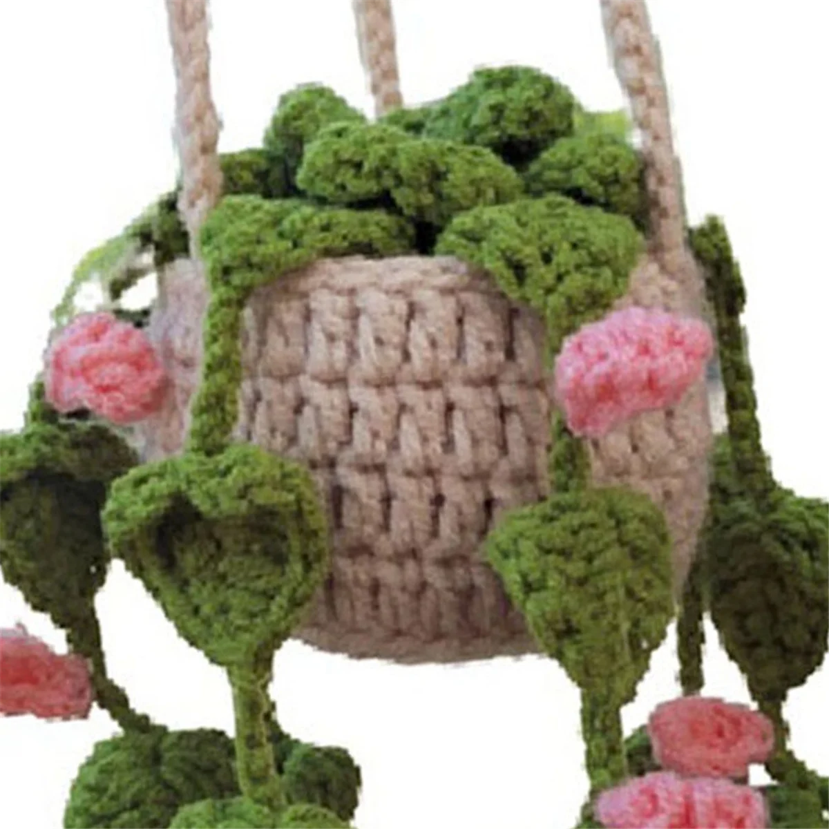 Зеркало заднего вида подвеска милые горшечные растения вязаное крючком