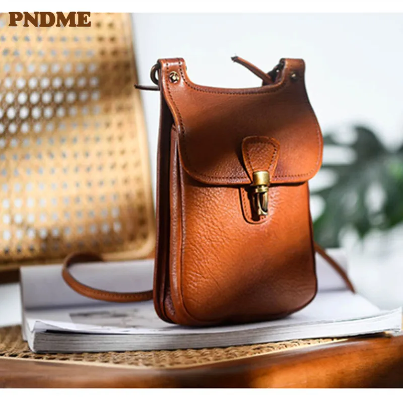 Luxury natural genuine leather ladies mini messenger bag fashion weekend daily real cowhide women's phone small shoulder bag