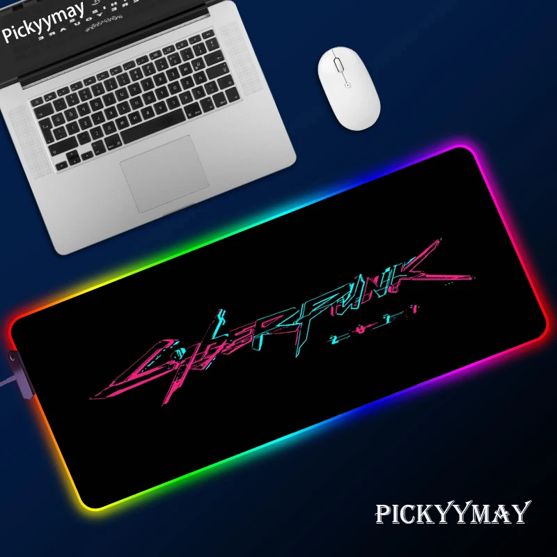 

RGB Large Gaming Mouse Pad Cyberpunks Mousepad Colorful Computer Pad Desk Mat Keyboard Pad For Laptop Notebook Mouse Pads