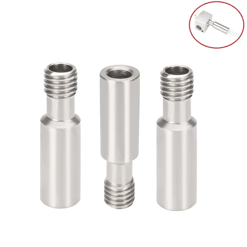 

5Pcs CR10 Bowden Direct Heat Break M6*27mm Stainless Steel Throat Hotend Throat for1.75mm 3.0mm Filament 3D Printer Parts