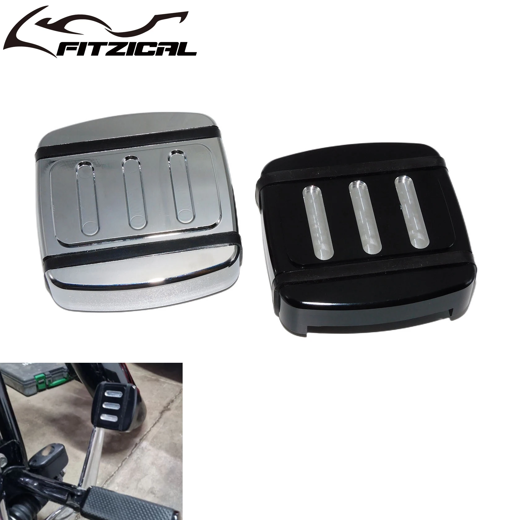 Накладка на педаль тормоза CNC для мотоцикла, черная/хромированная накладка на педаль тормоза сцепления для Harley Dyna Fat Bob FXDL XG750 Softail FXSTS 1984-2017