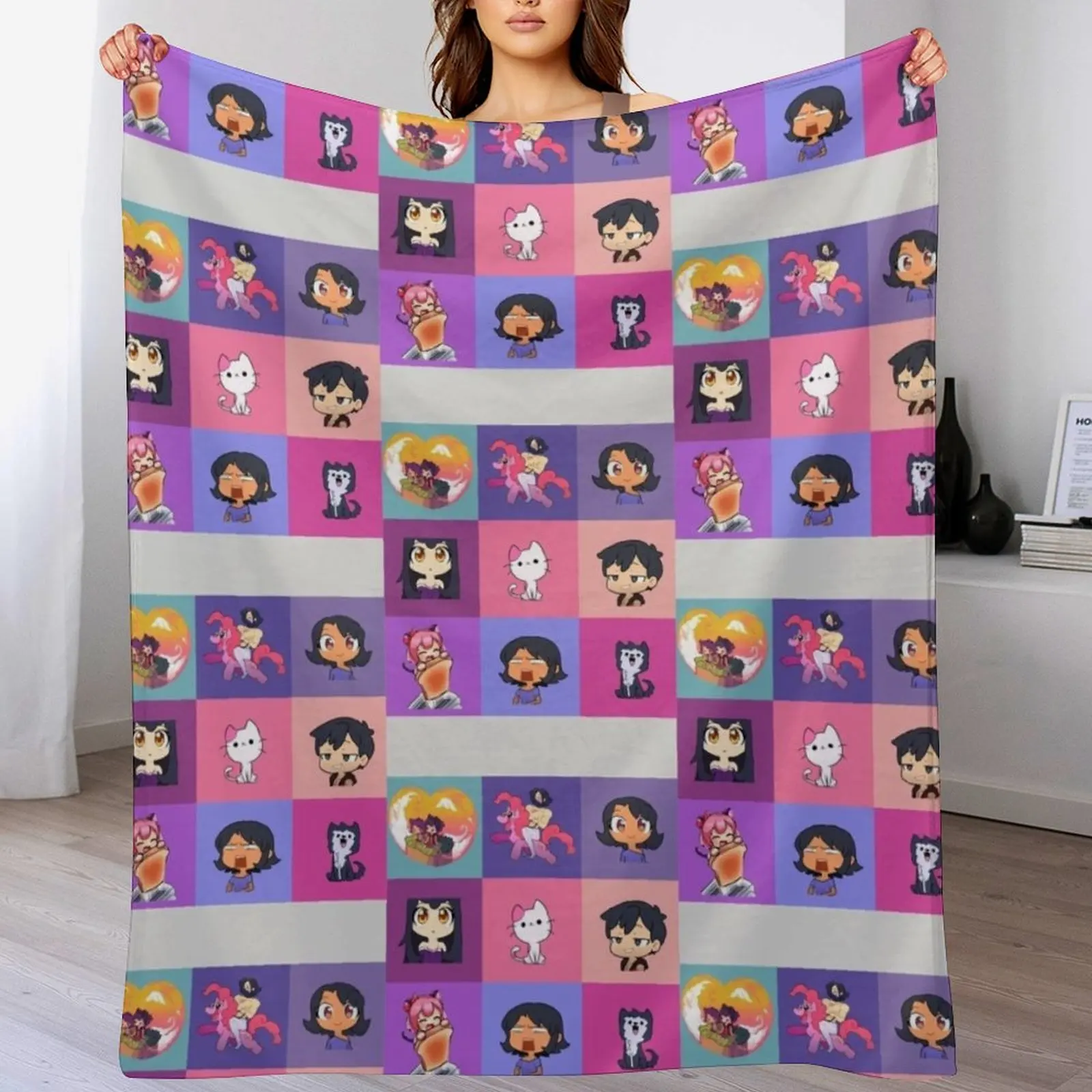 Коллекция aphmau мозаик аарон зоне каваи Чан пледы милые зимние постельные одеяла