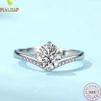 true 1 carat d color moissanite princess crown bridal ring for women 925 sterling silver shining wedding jewelry 2022 new