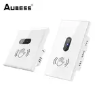 Умный настенный выключатель света, инфракрасный датчик, стеклянная панель, ЕС, США, нейтральный провод, 220 В, 10 А, не нужно прикасаться к лампе ВКЛ.ВЫКЛ.