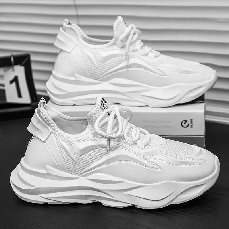 

2023 New Summer Trendy Men's Shoes Autumn Sports Casual Students' Skateboard Shoes Men's Height Increasing Ins Daddy Tide Shoes