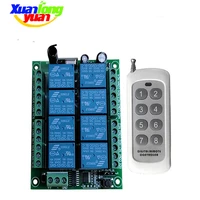 dc 12v 24v 8 ch channels 8ch rf wireless remote control switch remote control system receiver transmitter 8ch relay 433 mhz