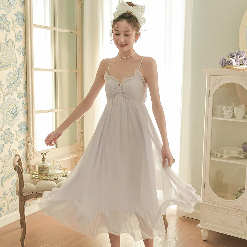 suspender pajamas women's thin nightdress sexy lace girls home dress  summer plus size sexy nightwear