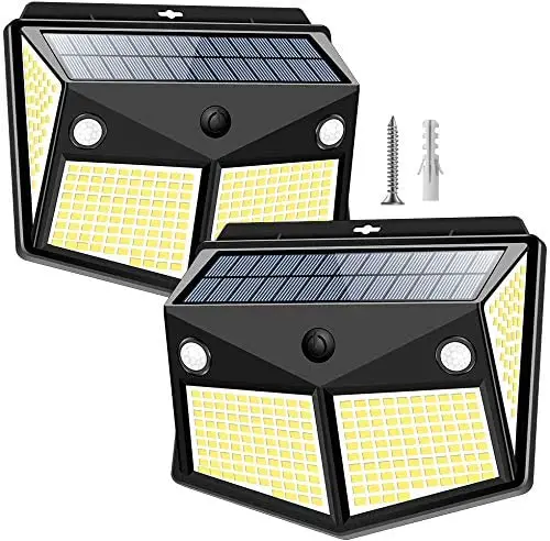 

260 Led Reflector Solar Garden Lights Outdoor Waterproof Sensor Spotlight Sunlight Battery Solar Powered Lantern Street Lamp