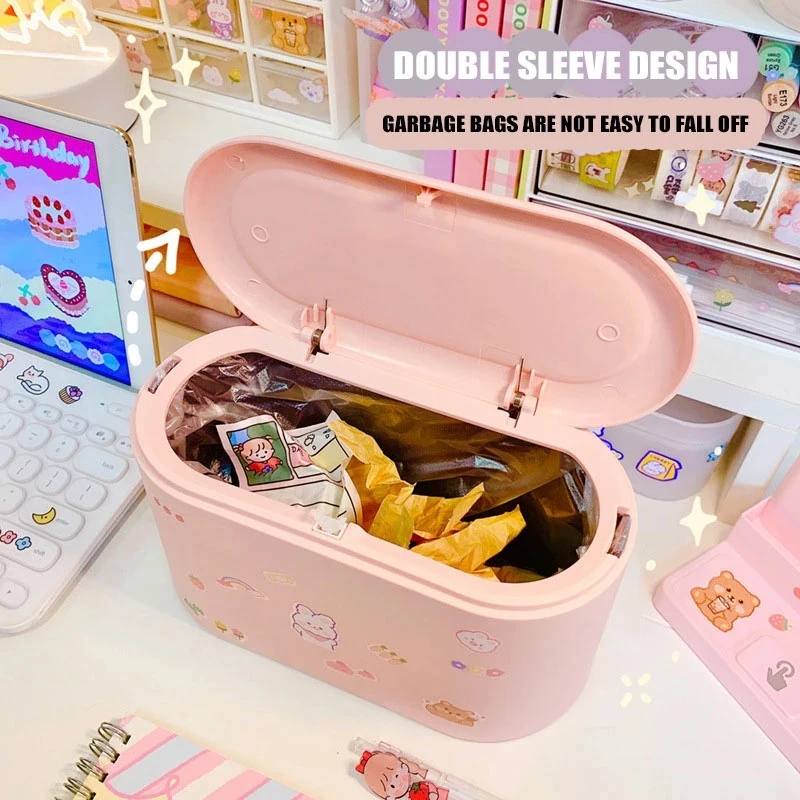 

Ins настольная корзина для мусора, органайзер, корзина для мусора, коробка для хранения, Настольная корзина для мусора с крышкой для девушки, ...