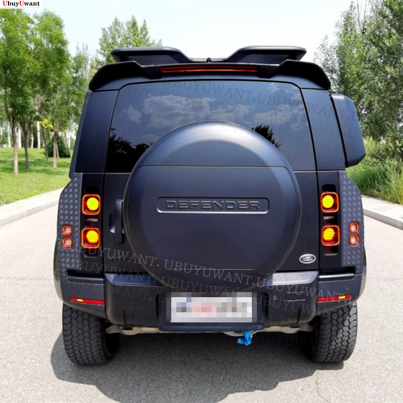 

For LAND ROVER DEFEND 2020 2021 ABS Plastic Rear Roof SpoilerTrunk Boot Lip tail Wing