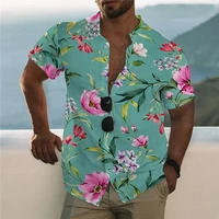 fashion hawaiian mens shirt 3d printed beach holiday shirts for men casual short sleeve oversized tops tee shirt men blouse hot