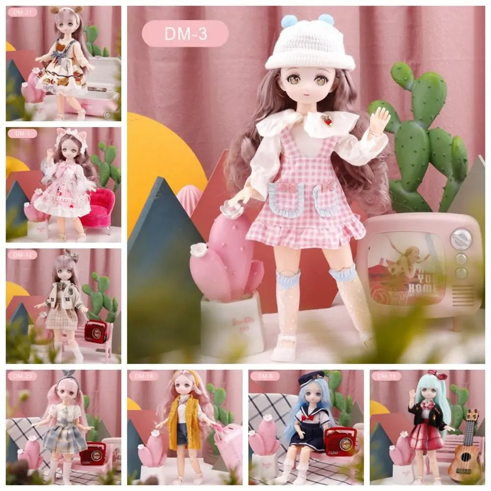 С одеждой 30 см аниме Bjd кукла 3D глаза модель 1/6 куклы наряд красочная шарнирная