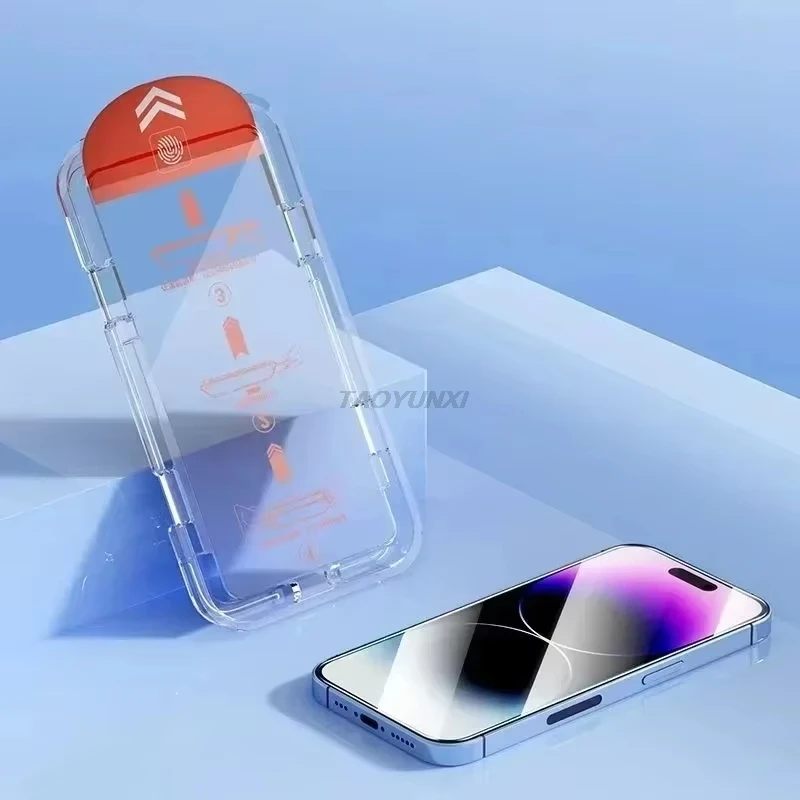 Защитная пленка для экрана для iPhone 17 Pro Max 16e 16 15 14 11 12 13 Mini XR XS 7 8 Простая установка Защитное закаленное стекло (art.: 3920d41da710a) - 3920d41da710a