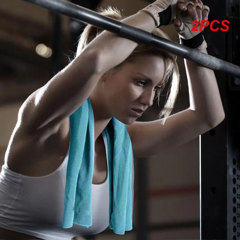 

2PCS Microfiber Towel Quick- Summer Thin Travel Breathable Beach Towel Outdoor Sports Running Yoga Gym Camping Cooling Scarf