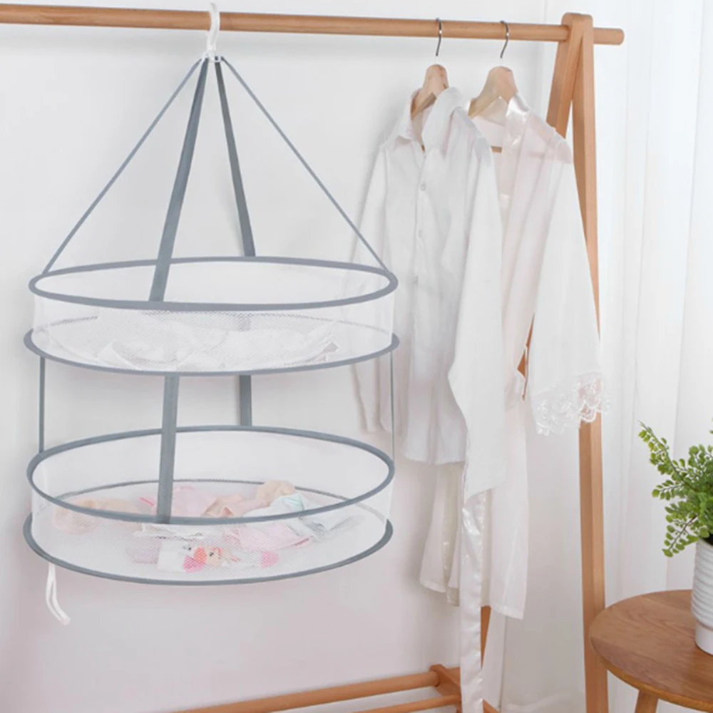 

Clothes Basket Hanging Sweater Net Pocket Thickening Anti-deformation Cardigan Makeup Brush Bra Socks Clothes Rack Clothes Bag