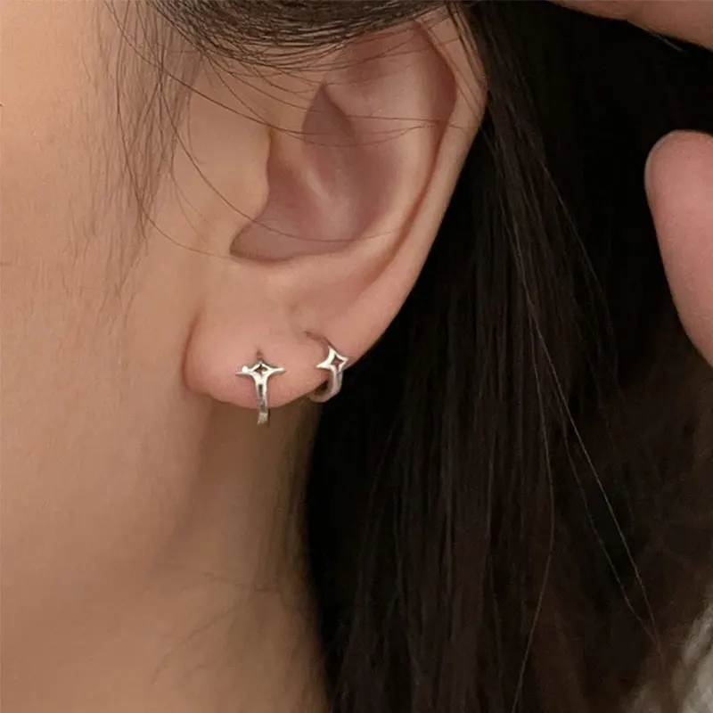

Новинка 2022, маленькие серьги-кольца в стиле панк для женщин и мужчин, минималистичные геометрические крошечные кольца для хряща, ювелирные ...