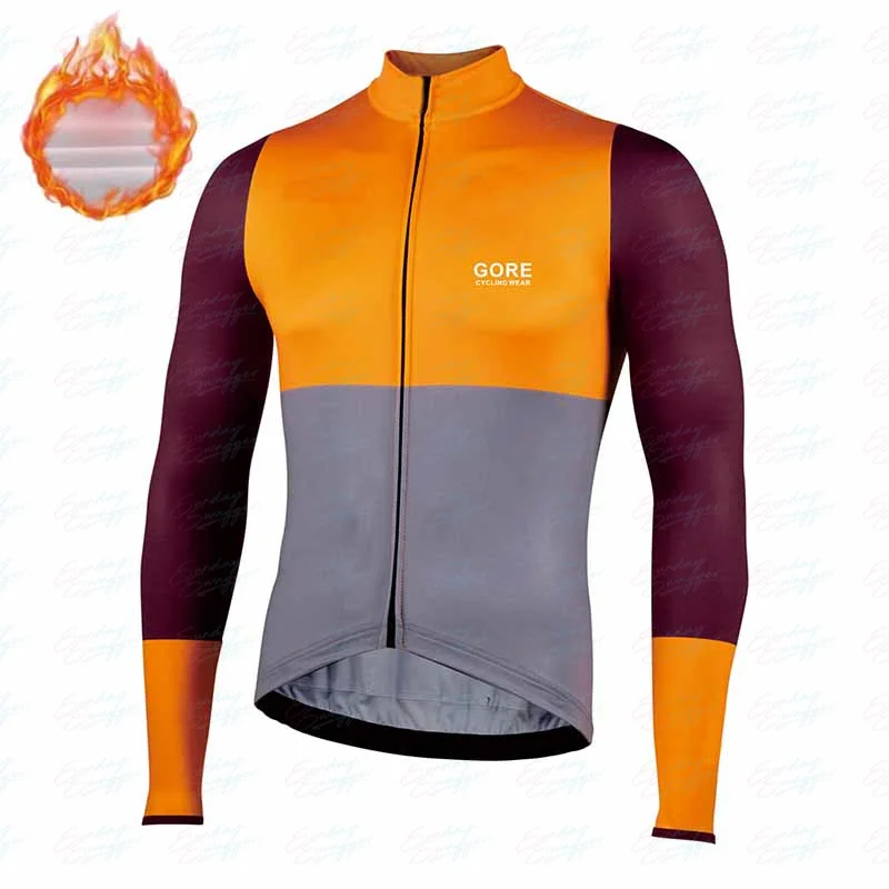 

Зимняя одежда для велоспорта, мужская теплая куртка для команды, плотная Теплая Флисовая велосипедная одежда, Шерстяные Топы с длинным рукавом для горного велосипеда, Джерси для дорожного велосипеда