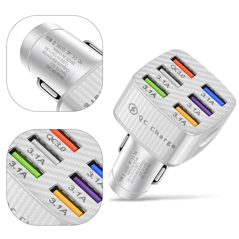 

Автомобильное беспроводное зарядное устройство с 6 портами, 15 Вт