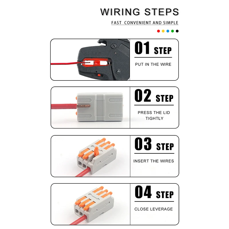 10 шт Мини Быстрые соединители проводов 222 SPL клеммный блок 2 3 Pin проводниковый