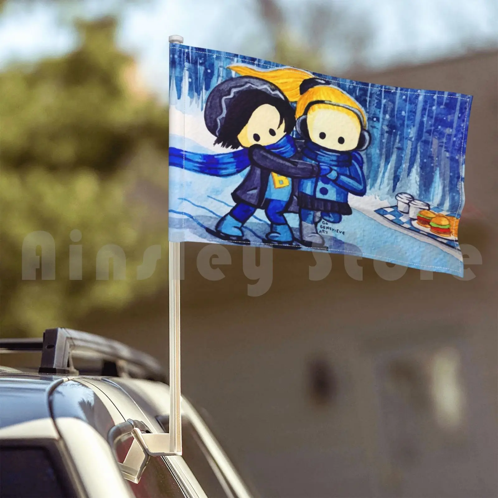 Bughead коньки по льду уличный декор флаг автомобиля Art Is Endgame фанатское искусство |