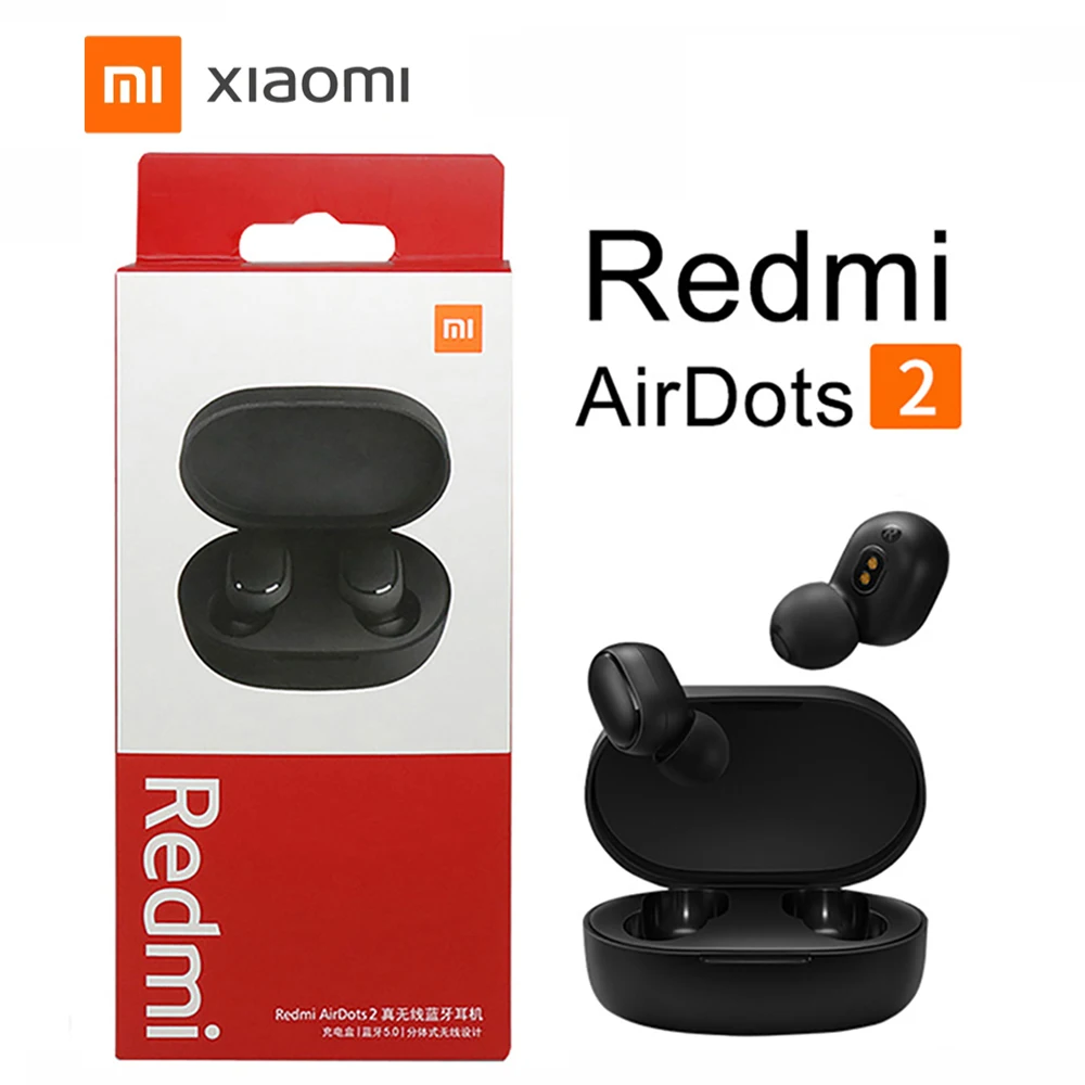 

Оригинальные Xiaomi Redmi Airdots 2 Fone беспроводные наушники-вкладыши стерео наушники Bluetooth наушники с микрофоном Airdots 2 гарнитура