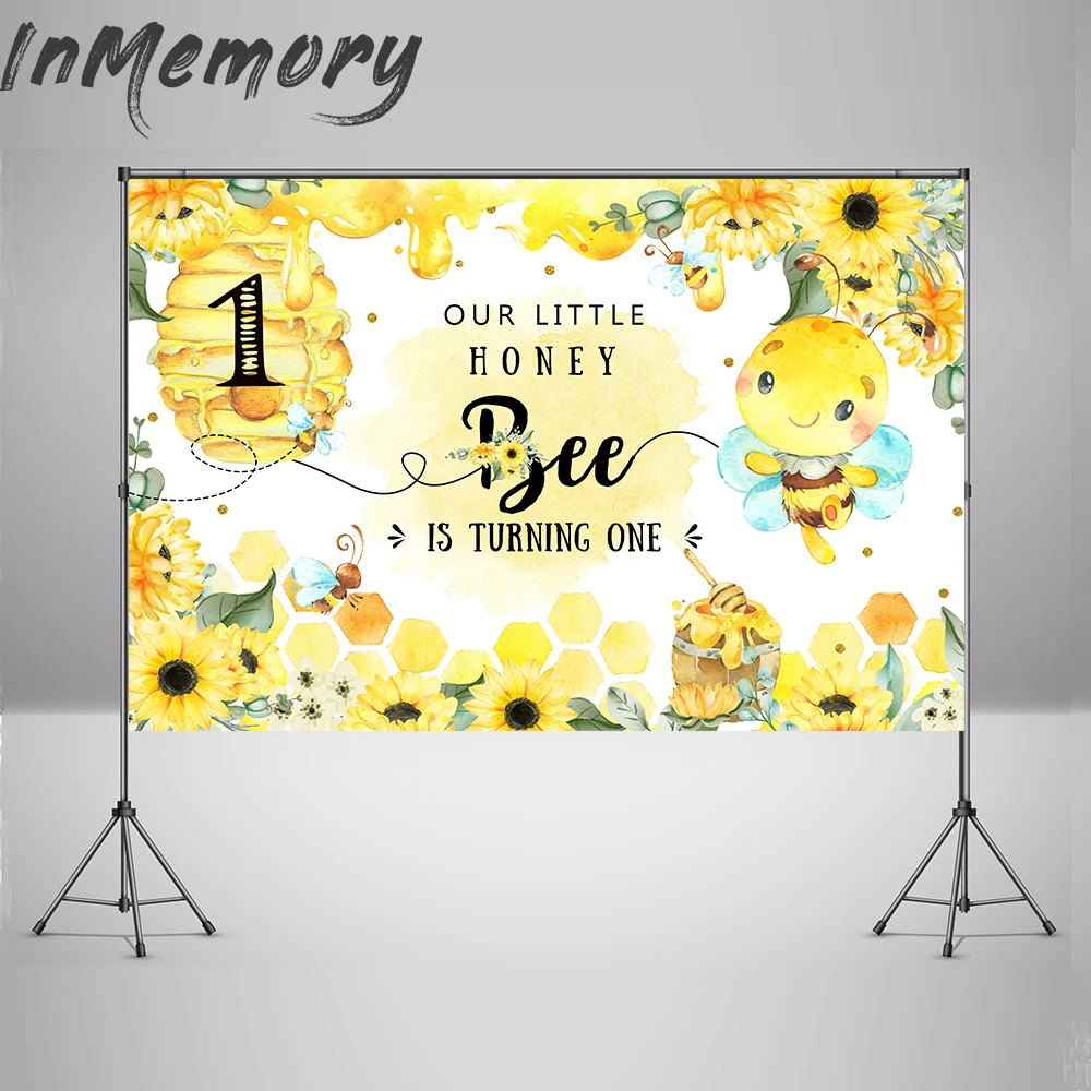 

Фон для фотосъемки новорожденных малышей в честь первого дня рождения детей декор стол Баннер маленький медовый пчела фон для фотостудии