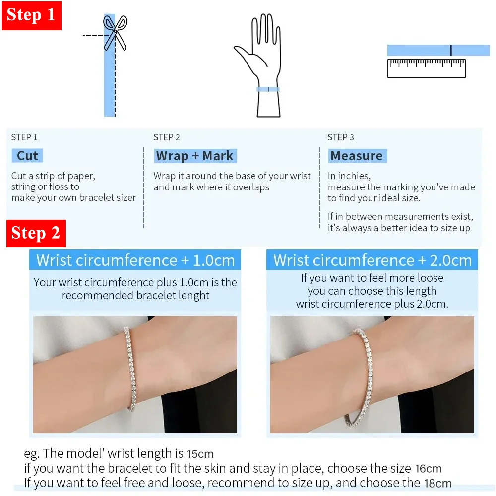 Браслет унисекс из серебра 925 пробы с голубым муассанитом 3/5 мм